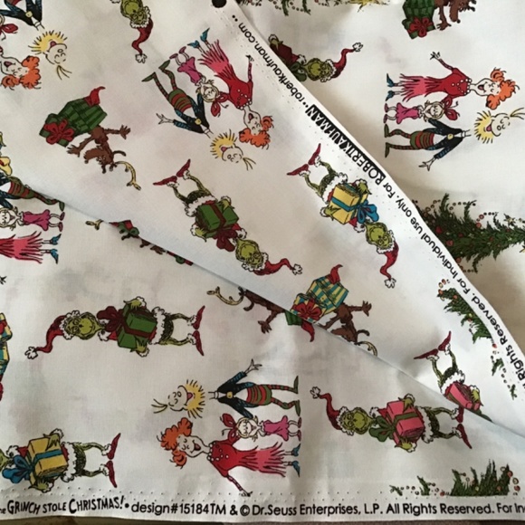 NWOT Fabric; How the Grinch Store Christmas - 45 inches wide cotton- 2 yards - Picture 3 of 3